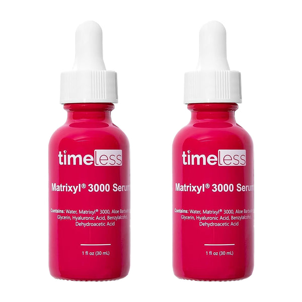Timeless Skin Care Matrixyl 3000 Serum - Personal Care Face Serum Supports Hydration - with Hyaluronic Acid - Fragrance-Free - for Skin Care - 1 oz (Pack of 2)