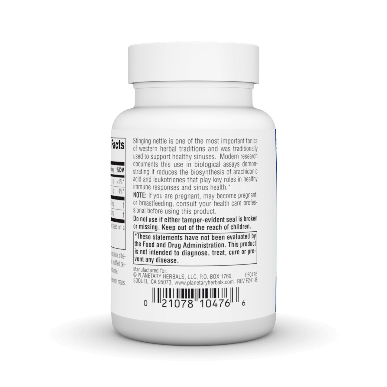 Planetary Herbals Full Spectrum Stinging Nettles, for Healthy Sinus Support* 420mg - 60 Tablets