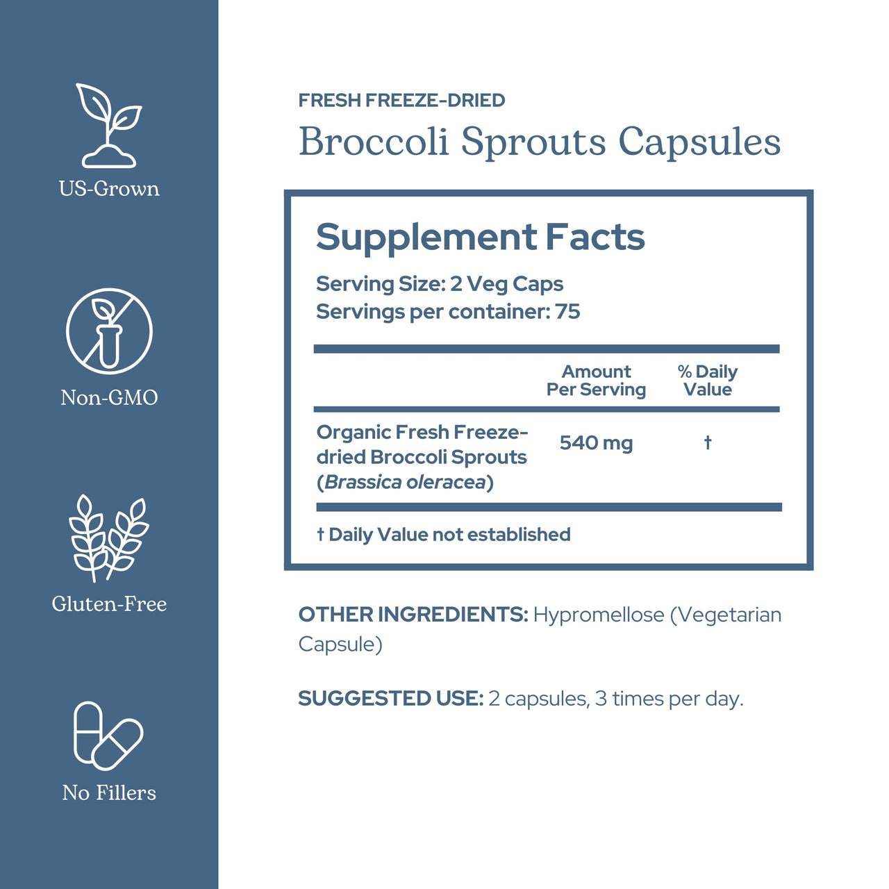 Eclectic Herb - Organic Broccoli Sprouts Capsules | Vitamins + Minerals | Immune, Antioxidants & Detox Support | Superfood | Non-GMO, Gluten Free, Vegan (150 CT | 270 mg)