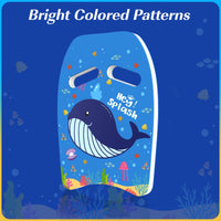 Thumbnail for HeySplash Swim Kickboard for Kids, Swimming Kickboard Cute Pattern Swim Training Aid for Children, Pool Exercise Equipments for Beginning Swimmers Safety Swim Board Auxiliary, Indigo Whale