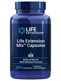 Thumbnail for Life Extension Mix™ Capsules, high-Potency, Advanced Vitamin, Mineral, Fruit & Vegetable Formula, Vitamin C, B, D, E, Magnesium, for Whole-Body Health, Healthy Aging, Gluten-Free, 360 Capsules