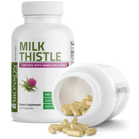 Thumbnail for Bronson Milk Thistle Silymarin Marianum & Dandelion Extract Liver Health Support, Antioxidant Support, Detox, 120 Capsules