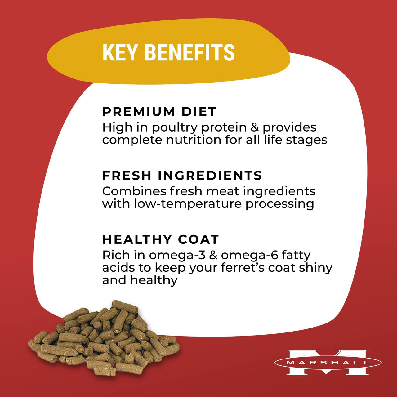 Marshall Premium Ferret Diet 4 Pound Food Bag Pellet