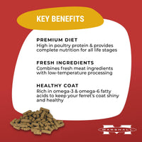 Thumbnail for Marshall Premium Ferret Diet 4 Pound Food Bag Pellet