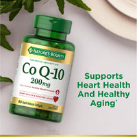 Thumbnail for Nature's Bounty CoQ10 200 mg Softgels, Heart Health & Cellular Energy Support, Twin Pack, 160 Rapid Release Softgels