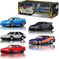 Thumbnail for Hot Wheels Toy Cars, Premium Fast & Furious Tokyo Drift Bundle, 5 1:64 Scale Die-Cast Vehicles from the Fast Movie in Collectable Packaging
