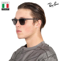 Thumbnail for Ray-Ban RB3016 Clubmaster Classic Marble Square Shape Sunglasses With Eyewear Kit Bundle - High Bridge Fit - Ideal Formal and Casual Wear Square Sunglasses