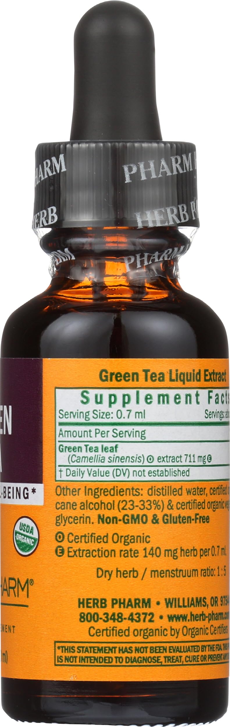 Herb Pharm Certified Organic Green Tea Liquid Extract - 1 Ounce