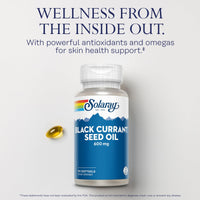 Thumbnail for SOLARAY Black Currant Seed Oil 600 mg - Supplying Antioxidants, Gamma Linolenic Acid (GLA), Alpha Linolenic (ALA) and Linoleic Acid (LA) - Skin Health Support - 60-Day Guarantee, 90 Serv, 90 Softgels