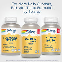 Thumbnail for SOLARAY Magnesium Citrate 400mg - Magnesium Supplement - Bone Health, Muscle, Relaxation and Heart Health Support - Vegan, Gluten Free - 60 Servings, 180 VegCaps