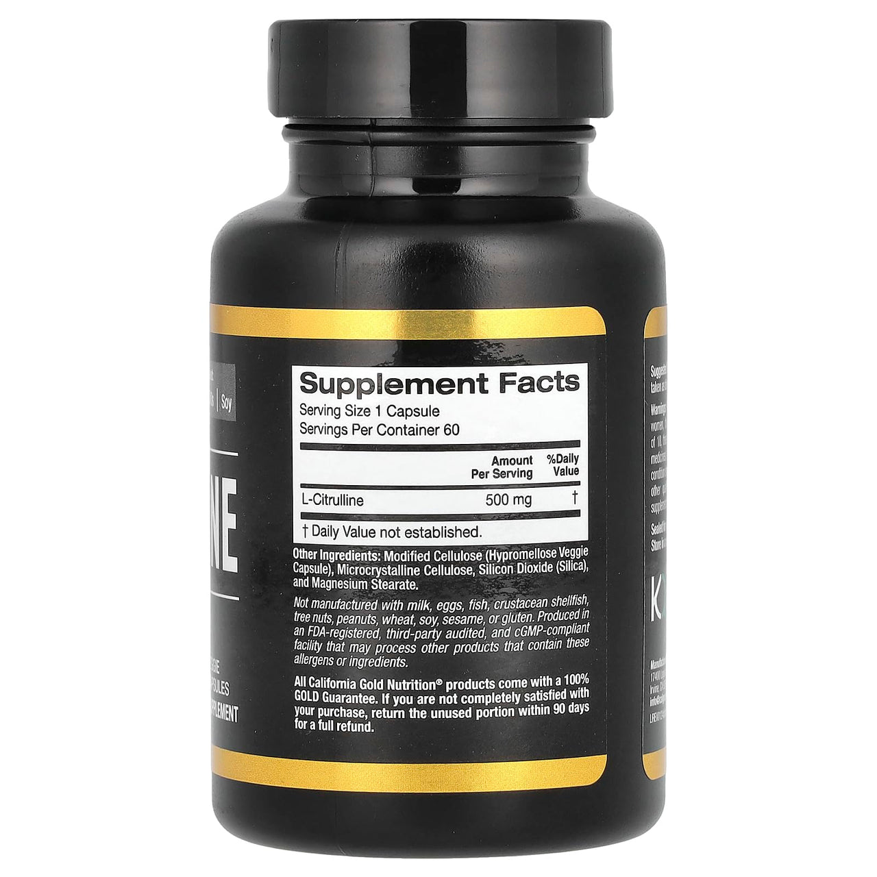 California Gold Nutrition Sport, L-Citrulline, Kyowa Hakko, 500 mg, 60 Veggie Capsules