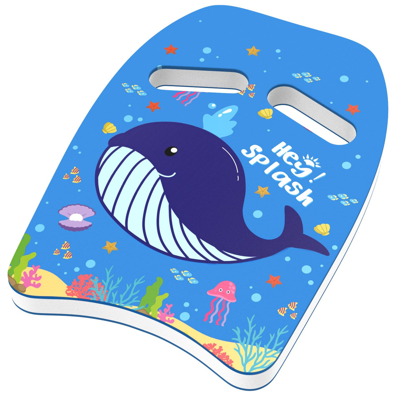 HeySplash Swim Kickboard for Kids, Swimming Kickboard Cute Pattern Swim Training Aid for Children, Pool Exercise Equipments for Beginning Swimmers Safety Swim Board Auxiliary, Indigo Whale