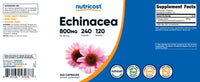 Thumbnail for Nutricost Echinacea 800mg, 240 Capsules - Vegetarian Caps, Non GMO, Gluten Free, 120 Servings
