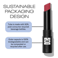 Thumbnail for MOB Beauty Soft Matte Lipstick M144 – Muted Rose | Weightless, One-Swipe Color Infused with Skincare | Vegan, Silicone-Free, Cruelty-Free Formula in a Biodegradable Capsule