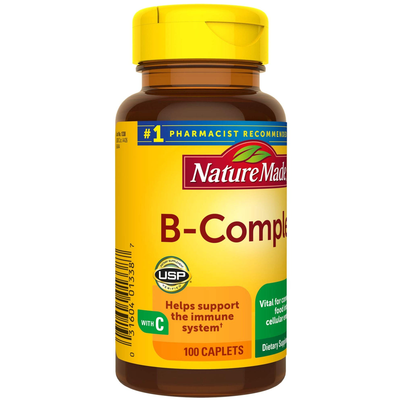 Nature Made B-Complex with Vitamin C Caplets, 100 Count