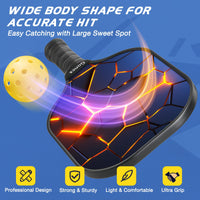 Thumbnail for Gonex Pickleball Paddles, USAPA Approved Graphite Pickleball Rackets with Comfort Grip, Carbon Fiber Pickleball Set of 2/4 Paddles with 4 Balls, Portable Carry Bag