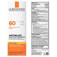Thumbnail for La Roche-Posay Anthelios Light Fluid Facial Sunscreen SPF 60, Lightweight Sunscreen For Face, Fluid Texture, Broad Spectrum SPF + Antioxidants, Oil Free & Oxybenzone Free, Travel Size 1.7 Fl. Oz.