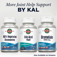 Thumbnail for KAL Uric Acid Flush, Joint Health Supplement with Tart Cherry Extract, Celery Seed and Turmeric Extract, Joint Comfort and Mobility Support, Lab Verified, 60-Day Guarantee, 30 Servings, 60 VegCaps