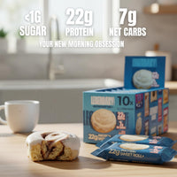 Thumbnail for Legendary Foods Cinnamon Roll 22g Protein Bars – Gluten-Free, Low Carb Meal Option – Sweet Zero Sugar Snack, Keto-Friendly – 10-Pack High Protein Pre- or Post-Workout Nutrition Bars