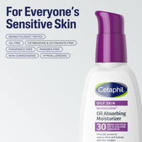 Thumbnail for Cetaphil DermaControl Oil Absorbing Moisturizer with SPF 30, For Sensitive, Oily Skin, 4 Fl oz, Absorbs Oil, Reduces Shine, Hydrates, Protects, No Added Fragrance