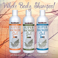 Thumbnail for NutriBiotic – Fragrance-Free Super Shower Gel, 12 Oz Twin Pack | Whole-Body Moisturizing Shampoo with GSE & Botanical Extracts | pH Balanced & Free of Gluten, Parabens, Sulfates, Dyes & Colorings