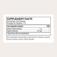 Thumbnail for THORNE - Betaine HCL & Pepsin - Digestive Enzyme & Hydrochloric Acid Supplement for Protein Digestion & Occasional Gas or Bloating Relief* - Third-Party Certified - Gluten & Dairy-Free - 225 Capsules
