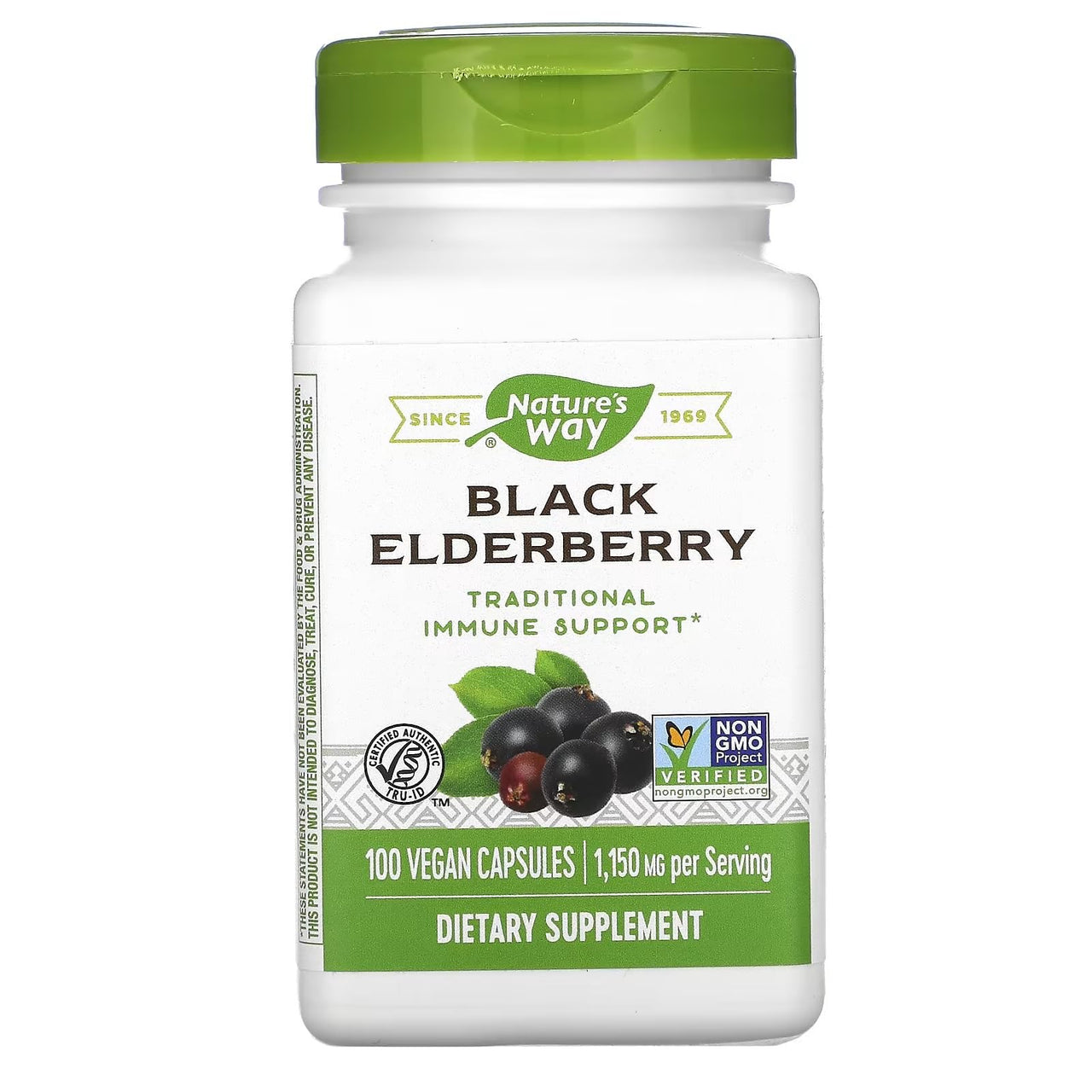 Nature's Way Black Elderberry 100 capsules Pack of 3
