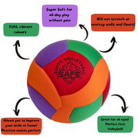 Thumbnail for Safe Sport Gear Softy Volleyball - Super Soft Designed for Pain-Free Play - Awesome Kids Indoor Ball with a Realistic Feel and Bounce - Perfect Ball for House (Softy Volleyball)