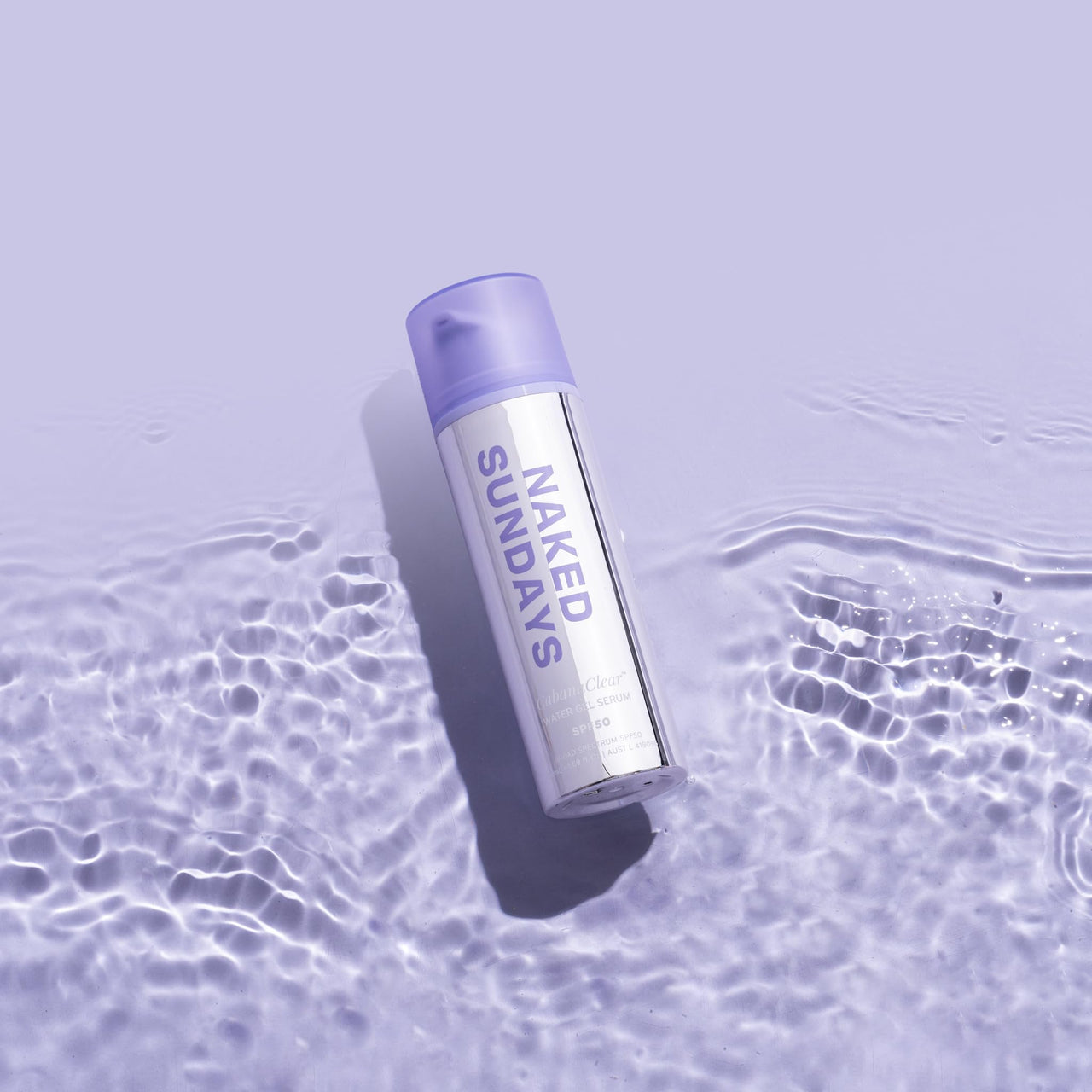 Naked Sundays CabanaClear Water Gel Serum - SPF50 Invisible Daily Lightweight & Hydrating Sunscreen with Hyaluronic Acid, Broad Spectrum, Oil-Free, Silicone Free, Fragrance-Free for All Skin Types