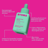 Thumbnail for BYOMA Clarifying Serum - Barrier Repair Serum - Clarifying Facial Serum for Acne Prone Skin - Calming Face Serum with Ceramides, Blue Tansy, PHA & Zinc - Balanced & Healthy Skin - 1.01 fl. oz
