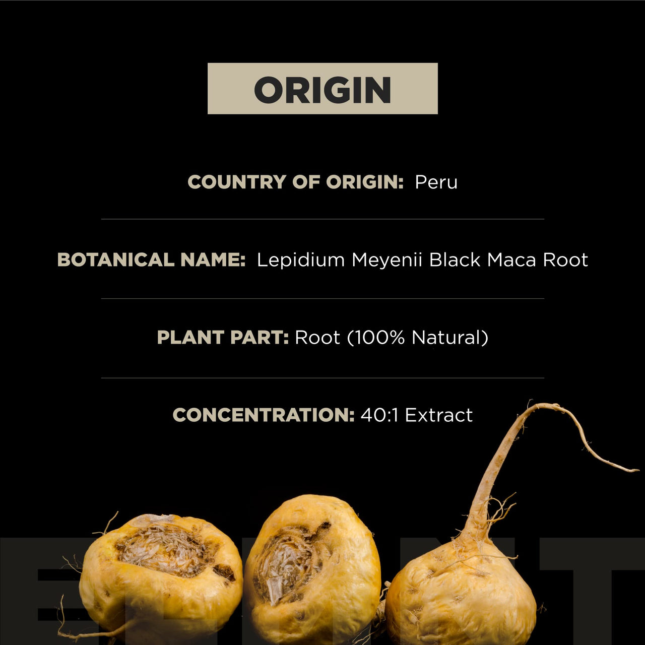 40,000mg 40x Strength Organic Black Maca Root w. Ashwagandha - #1 Highest Potency Black Maca Root Capsules for Men Supplement 40:1 Extract - 100% Pure Maca Peruana, Maca Powder Pills, Gelatinized