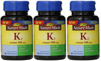 Thumbnail for Nature Made Vitamin K2 100 mcg Softgels 30 (3) (Packaging May Vary)