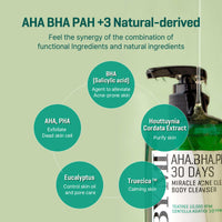 Thumbnail for SOME BY MI AHA BHA PHA 30 Days Miracle Acne Clear Body Cleanser - Pack of 2 - Mild Exfoliating Daily Acne Body Wash for Acne Prone Skin - Deep Cleanses Back Acne and Sebum - Korean Skin Care