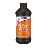Thumbnail for NOW Supplements, Sunflower Lecithin with naturally occurring Phosphatidyl Choline and Other Phosphatides, Liquid, 16-Ounce