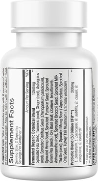 Thumbnail for Codeage SBO Probiotics 50 Billion CFUs, Multi Strain Soil-Based Organisms, Travel Sized Shelf-Stable Probiotic Supplement, Organic Fermented Botanical Blend & Prebiotic, 7-Day Formula, 14 Capsules