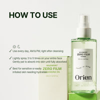 Thumbnail for Orien Mugwort Zero Film Toner 5.41 fl.oz. 160ml ㅣpH5.5 Calming, Soothing, Hydrating Spray Toner