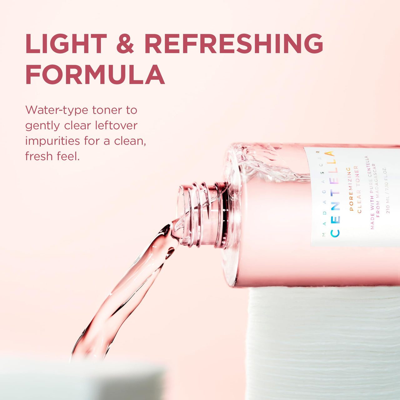 SKIN1004 Poremizing Clear Toner 7.10 fl.oz, 210ml, Korean Face Toner with Himalayan Pink Salt & Madagascar Centella, Facial Toner for Pore Care & Oil Balance, Hydrating Essence, Korean Skin Care