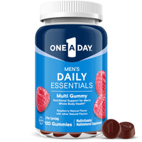Thumbnail for One A Day Men’s Daily Essentials Multivitamin Gummies, Multivitamin for Men, Bone Health, Zinc, Raspberry Natural Flavor, 120 Gummies
