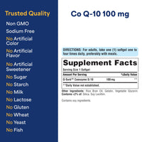 Thumbnail for Puritan's Pride Coenzyme CoQ10 100mg, Dietary Supplement for Heart Health, Blood Pressure, Oral Gum Health, and Healthy Aging Support, 60 Day Supply, 240 Rapid Release Softgels