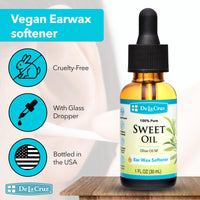 Thumbnail for De La Cruz Ear Wax Remover and Earwax Softener, 100% Pure Sweet Oil for ears, Gentle and Natural Ear Oil - 1 Fl OZ