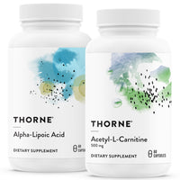 Thumbnail for THORNE - Antioxidant Nerve Support Duo - Alpha-Lipoic Acid & Acetyl-L-Carnitine Bundle - 60 Servings