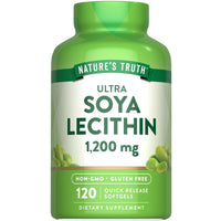 Thumbnail for Nature's Truth Ultra Soy Lecithin 1200 mg | 120 Softgels | Non-GMO, Gluten Free Supplement