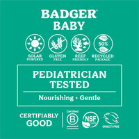 Thumbnail for Badger Mineral Baby Sunscreen Cream SPF 40, 98% Organic Toddler Sunscreen with Zinc Oxide, Broad Spectrum, Reef Safe, Water Resistant, Pediatrician Tested Baby Sunblock, 2.9 fl oz, 2-Pack