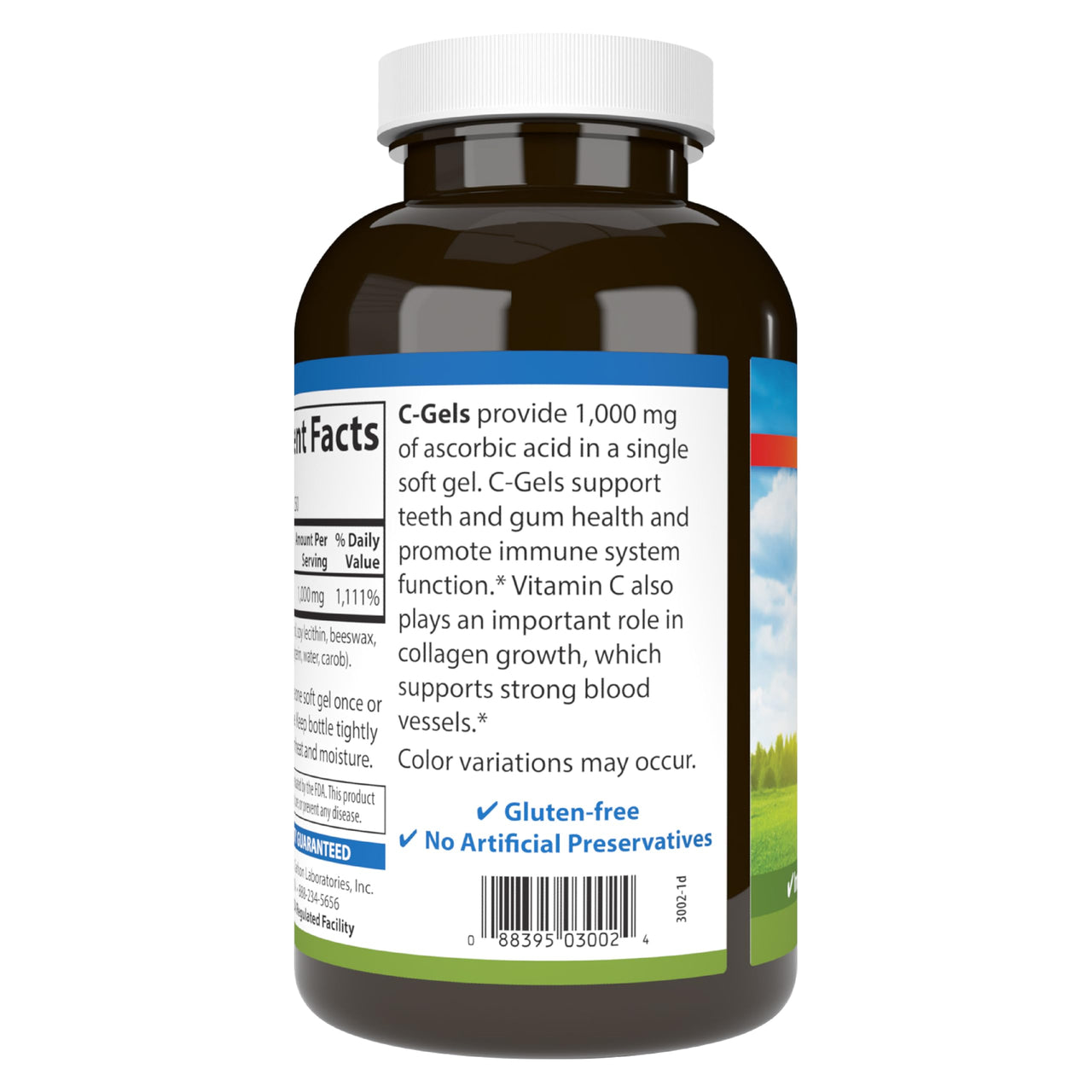 Carlson - C-Gels, 1000mg, Vitamin C Softgels, Immune Support & Heart Health, Vitamin C Softgels, Antioxidant, Vitamin C Supplement, 250 Softgels