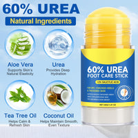Thumbnail for Urea Cream Stick 60% Plus 2% Salicylic Acid, Extra Strength Urea Foot Cream for Dry Cracked Heels, Callus Remover for Feet,Moisturizing Lotion for Hands, Knees,Elbows,Softens and Exfoliates Dead Skin