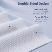 Thumbnail for Ourmed Life Face Towels, Disposable Biodegradable Clean Facial Towels for Sensitive Skin, Lint- free Face Cloths for Makeup Remover, Skincare and Women Cleaning, Dry Wipes,100 Count Dot Texture