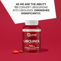 Thumbnail for Qunol Mega Ubiquinol Coq10 100mg, Superior Absorption, Patented Water and Fat Soluble Natural Supplement Form of Coenzyme Q10, Antioxidant for Heart Health, 60 Softgels, Pack of 2