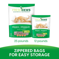 Thumbnail for Fresh News Recycled Paper Original Pellet Cat Litter, 25 Pound, Non-Clumping, Unscented, Made in USA