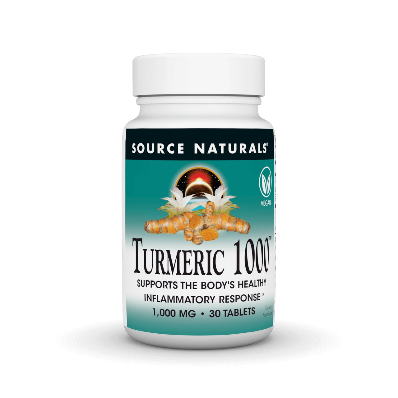 Source Naturals Turmeric 1000, Supports the Bodyâ€™s Healthy Inflammatory Response*, 1,000mg - 30 Tablets