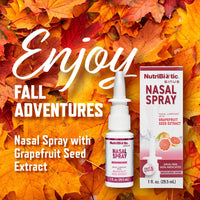 Thumbnail for NutriBiotic Nasal Spray 1 Fl Oz | Nasal Lubricant with Grapefruit Seed Extract & Sodium Chloride | Help Flush Irritants from Nasal Passages | Convenient Measured Dose Pump | Drug-Free & Non-Medicated